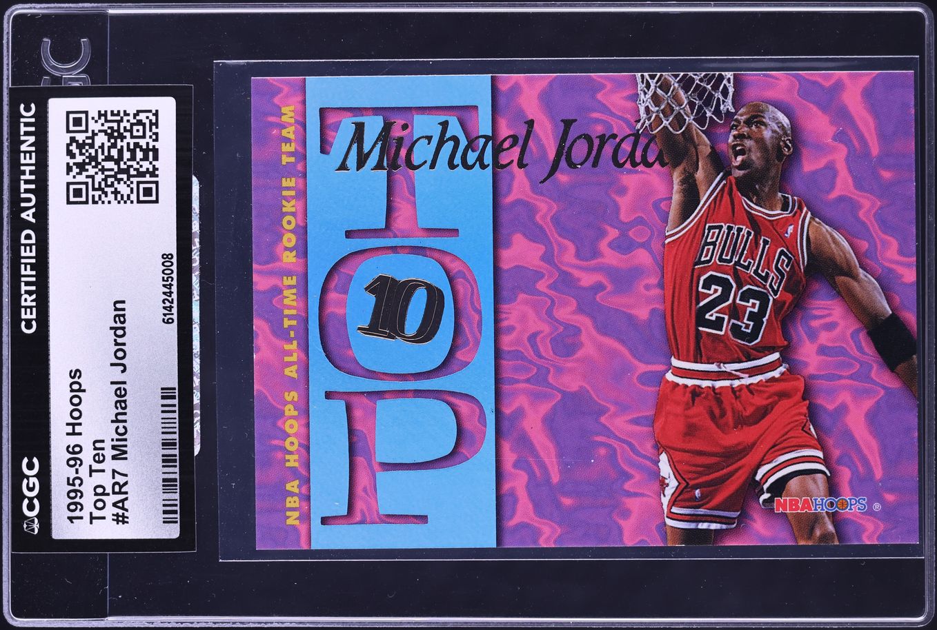 1995 Hoops Top Ten Michael Jordan #AR7 CGC AUTH