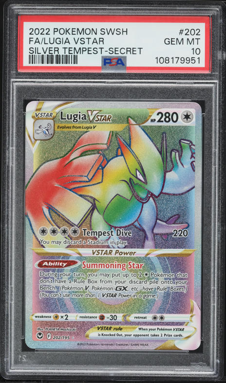 2022 Pokemon Sword & Shield Silver Tempest Hyper Rare Lugia VSTAR