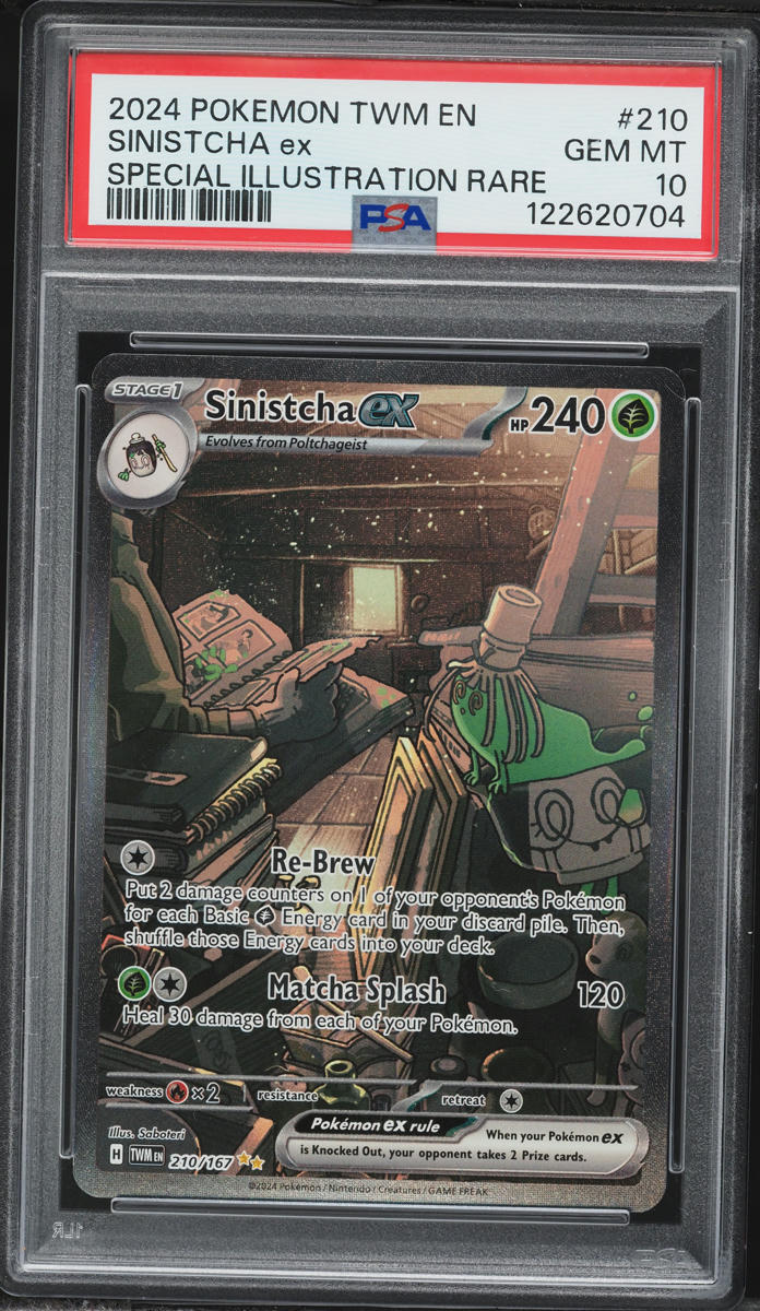 2024 Pokemon Scarlet & Violet Twilight Masquerade SIR Sinistcha EX #210 PSA 10 GEM MINT