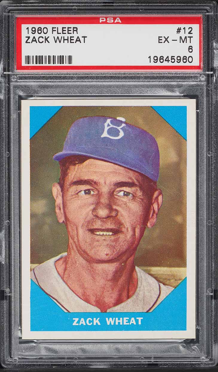 1960 Fleer Zack Wheat #12 PSA 6 EXMT