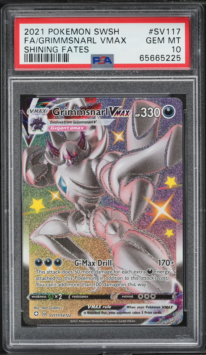 2021 Pokemon SWSH Shining Fates Shiny Grimmsnarl VMAX #SV117 PSA 10 GEM MINT