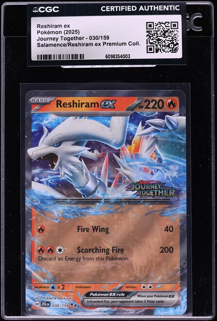 【PSA10】 RESHIRAM EX SPECIAL ART RARE 2025 Pokemon Wht En-white Flare 166 Reshiram Ex Special