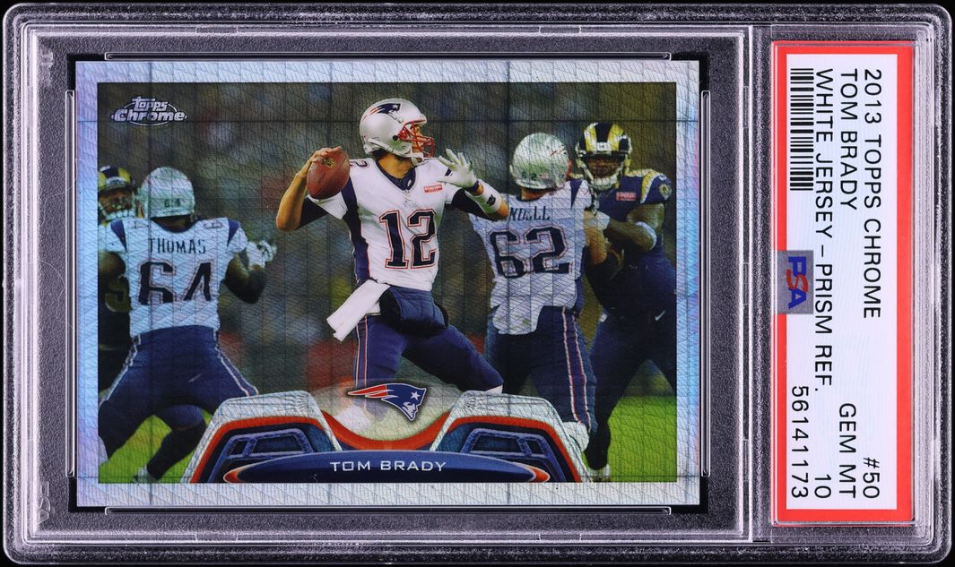 2013 Topps Chrome Prism Refractor Tom Brady /260 #50 PSA 10 GEM MINT