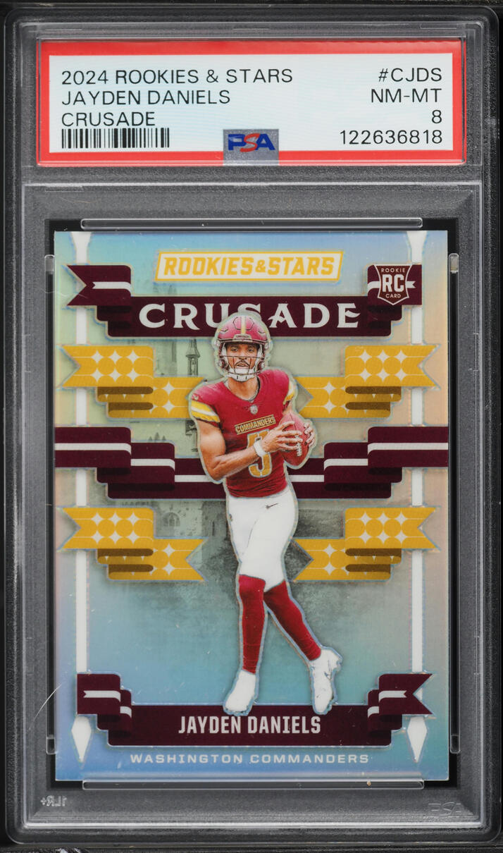 2024 Panini Rookies & Stars Crusade Jayden Daniels ROOKIE #C-JDS PSA 8 NM-MT