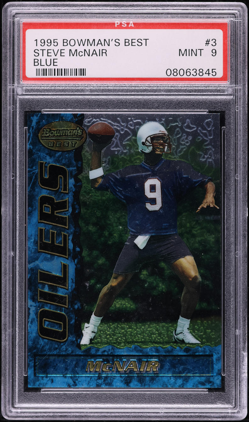 1995 Bowman's Best Blue Steve McNair ROOKIE #3 PSA 9 MINT