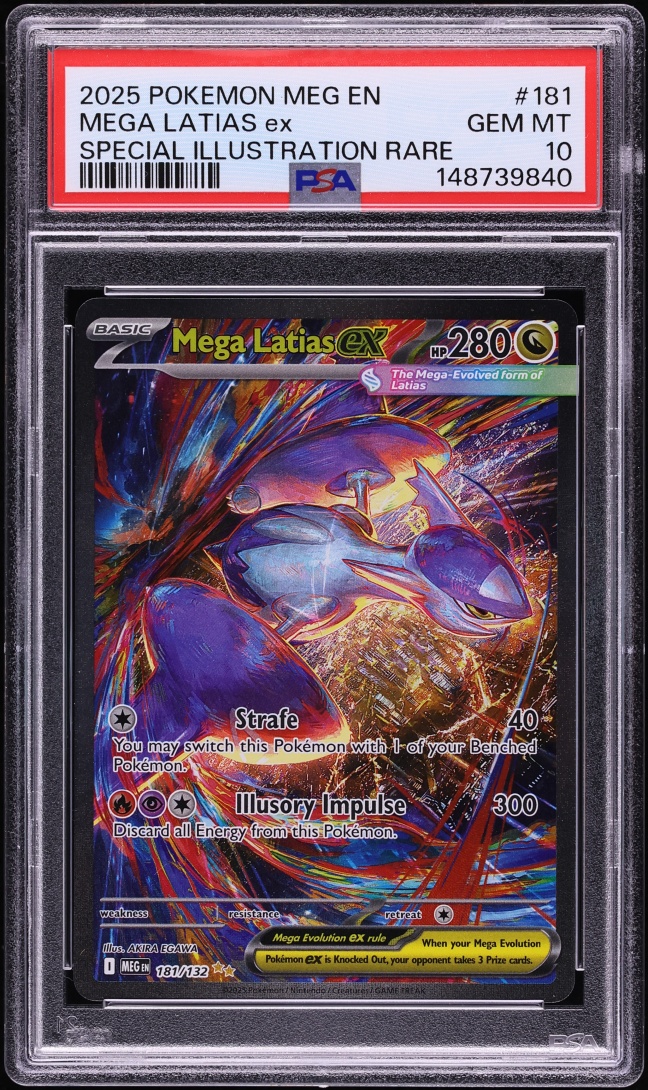 2025 Pokemon Mega Evolution SIR Mega Latias ex #181 PSA 10 GEM MINT