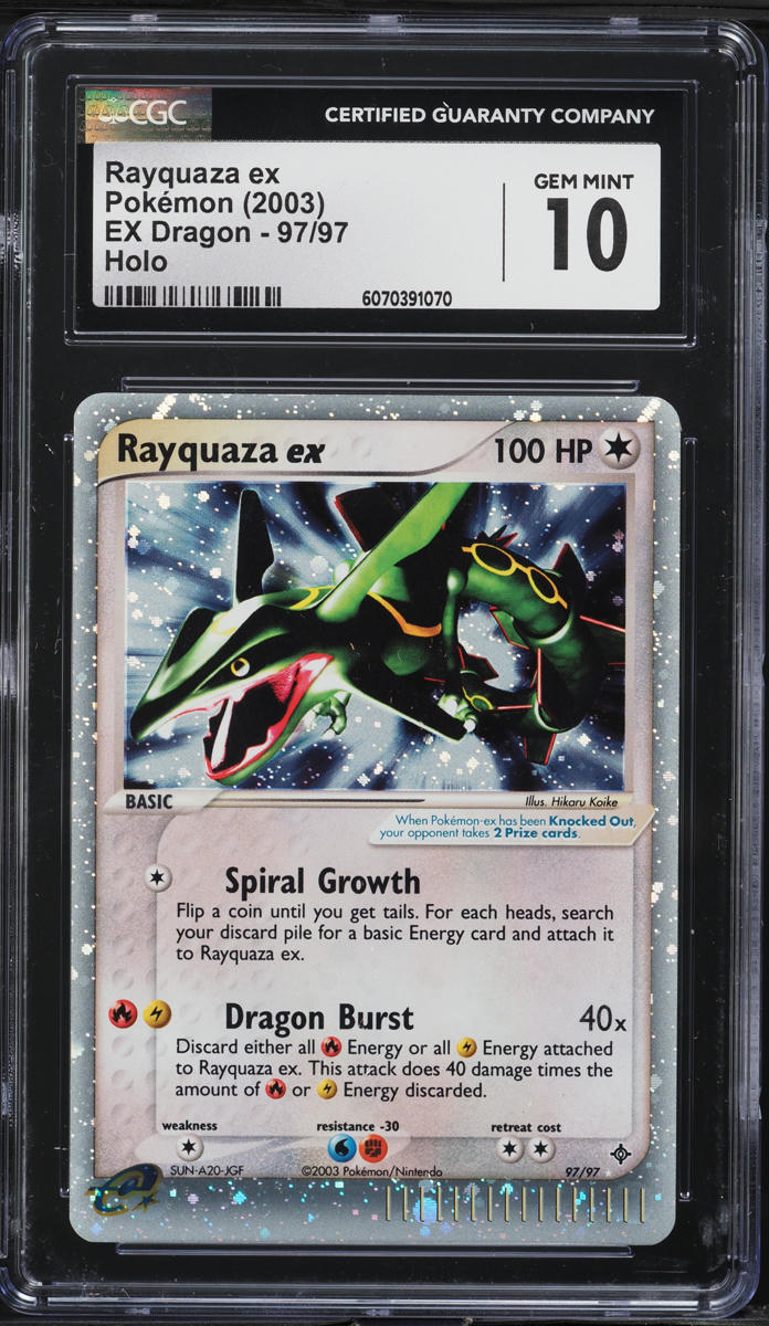 2003 Pokemon EX Dragon Holo Rayquaza ex #97 CGC 10 GEM MINT