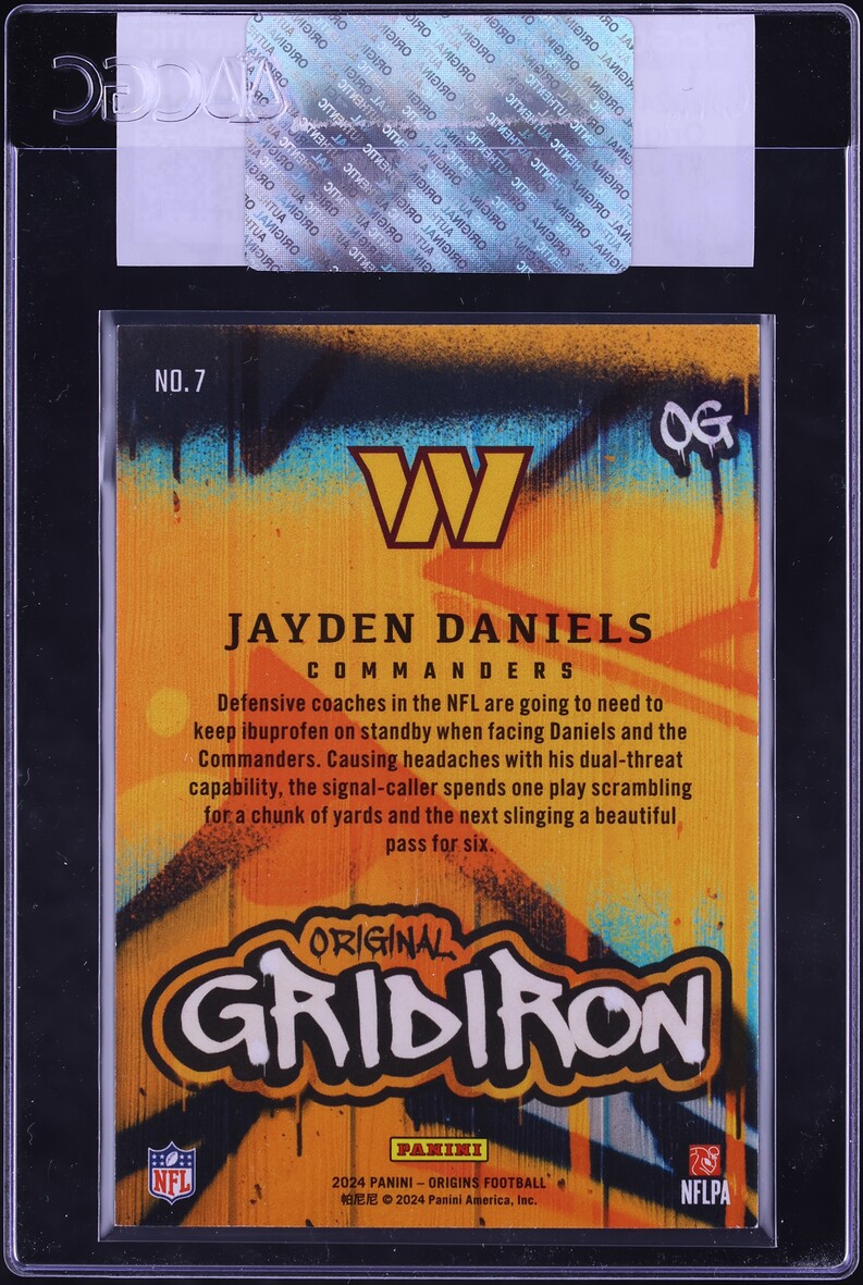 2024 Panini Origins Original Gridiron Jayden Daniels ROOKIE #7 CGC AUTH