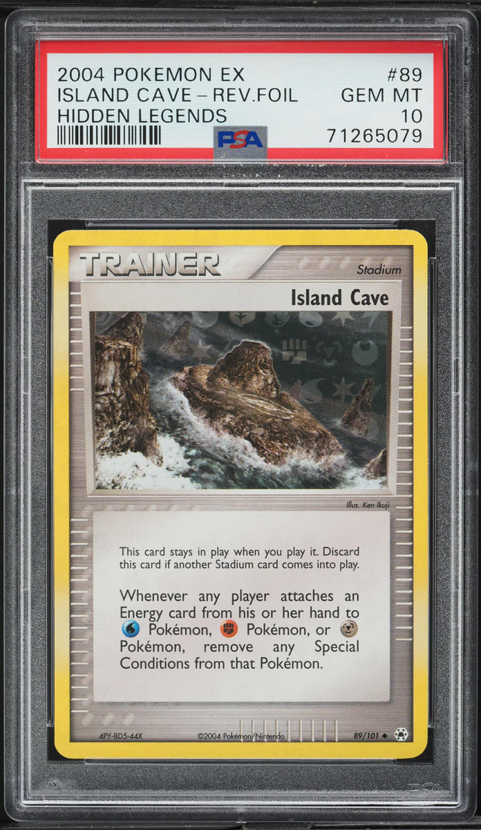 2004 Pokemon EX Hidden Legends Reverse Holo Island Cave #89 PSA 10 GEM MINT