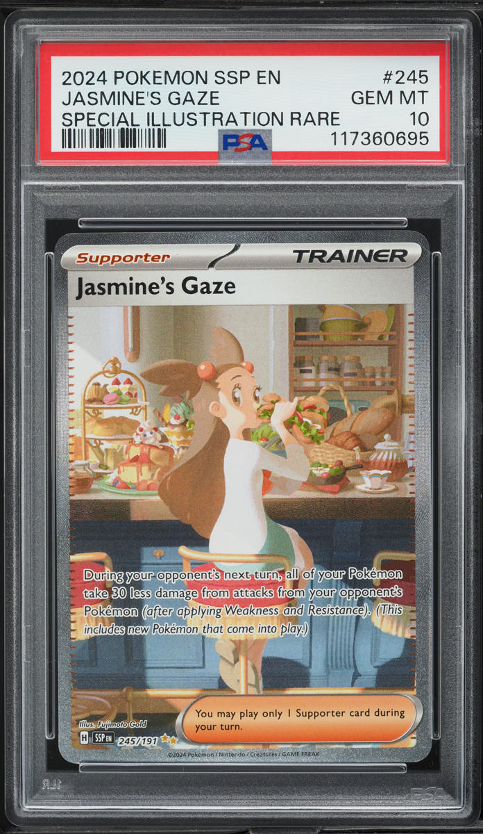 2024 Pokemon Scarlet & Violet Surging Sparks SIR Jasmine's Gaze #245 PSA 10 GEM MINT