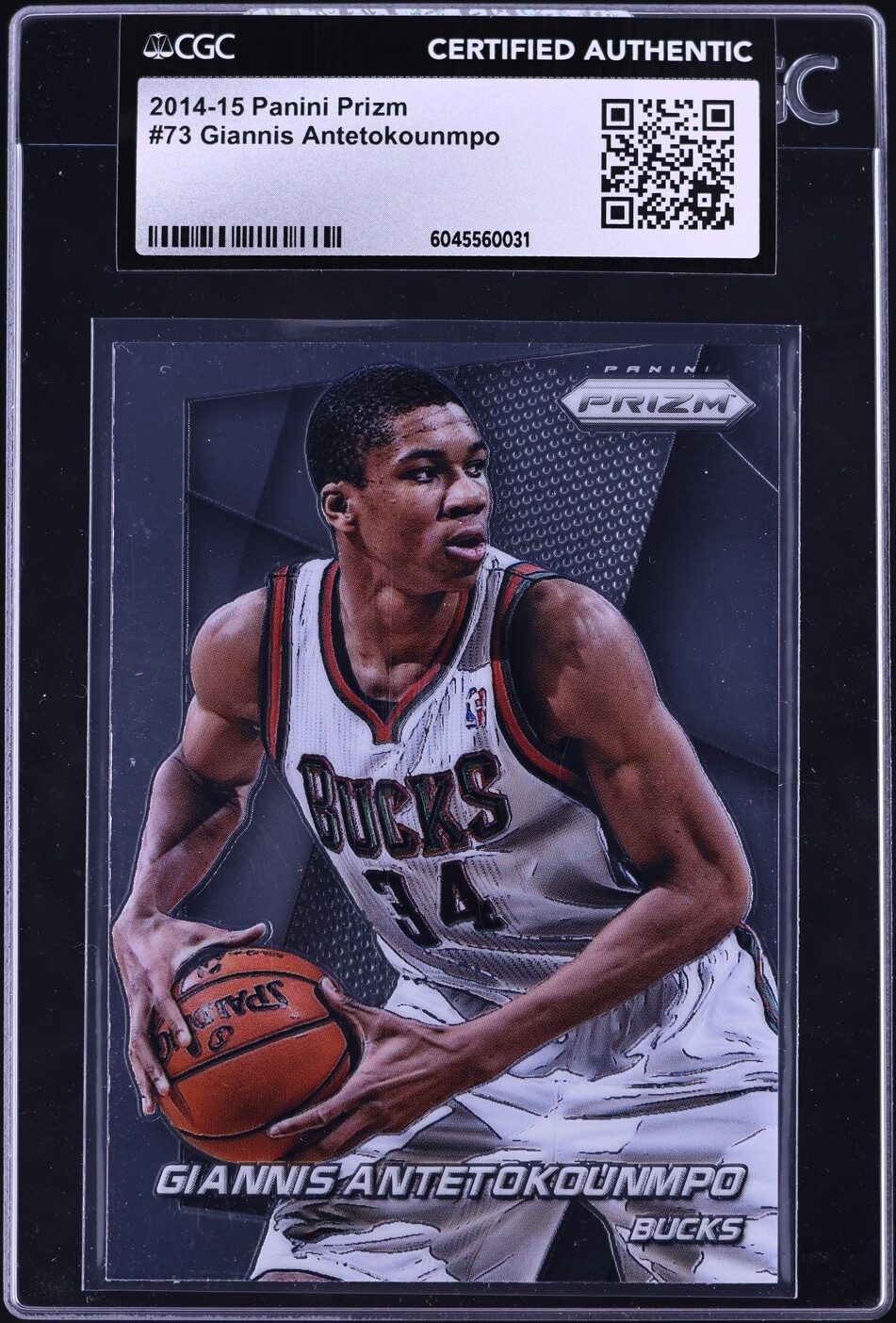 2014 Panini Prizm Giannis Antetokounmpo #73 CGC AUTH