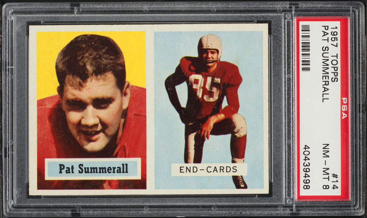 1957 Topps Football Pat Summerall #14 PSA 8 NM-MT