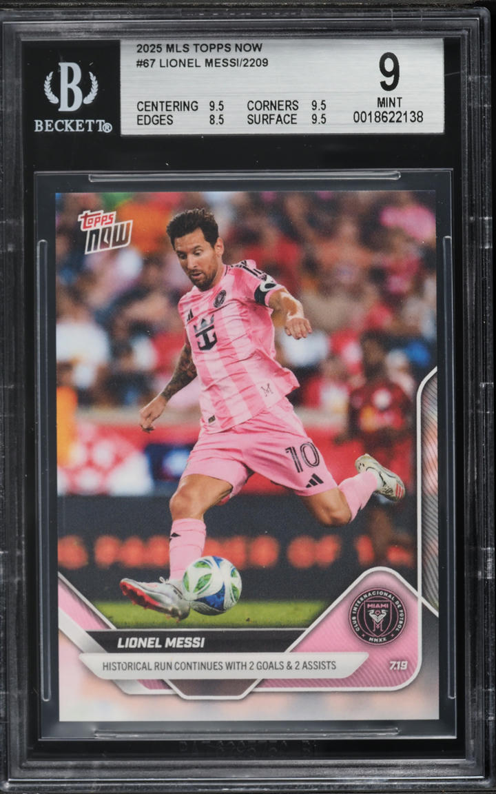 2025 Topps Now MLS Lionel Messi #67 BGS 9 MINT on Fanatics Collect