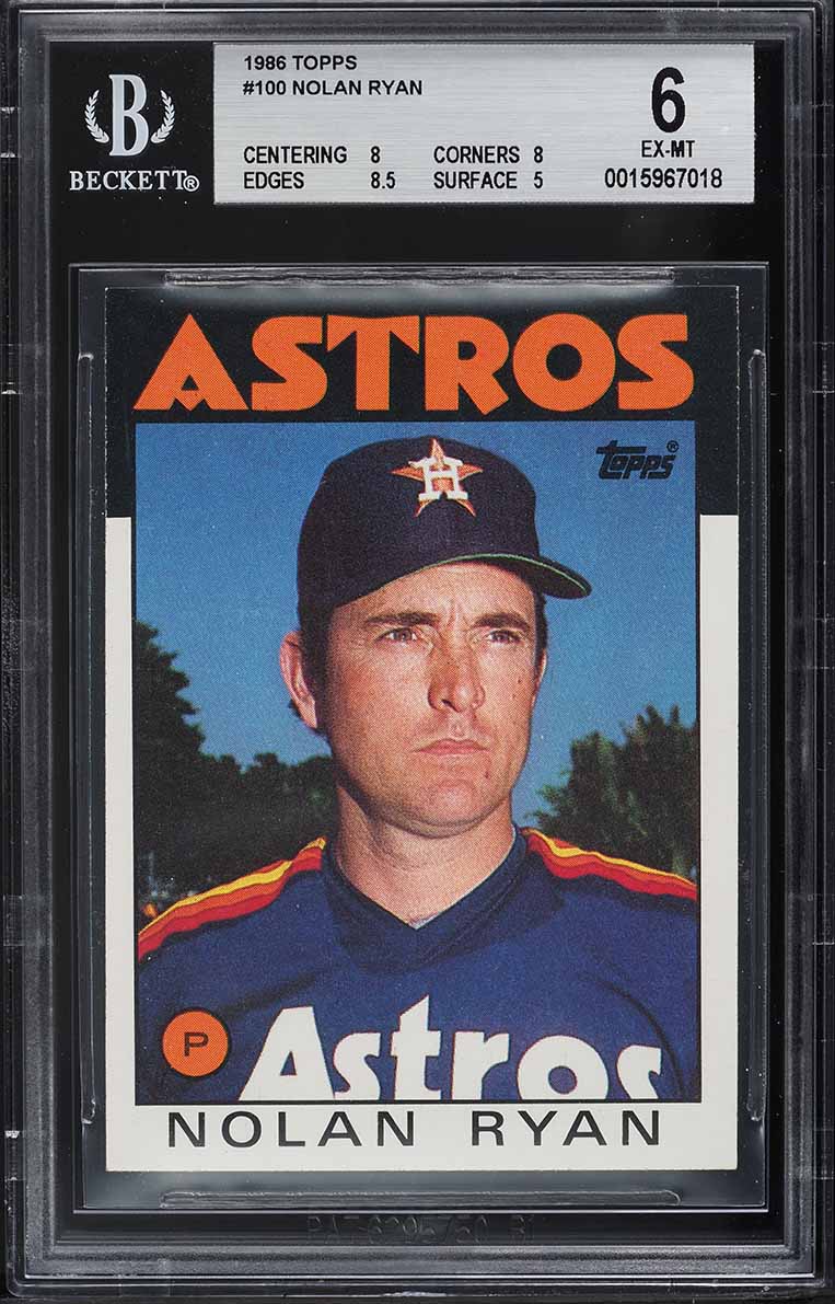 1986 Topps Nolan Ryan #100 BGS 6 EXMT