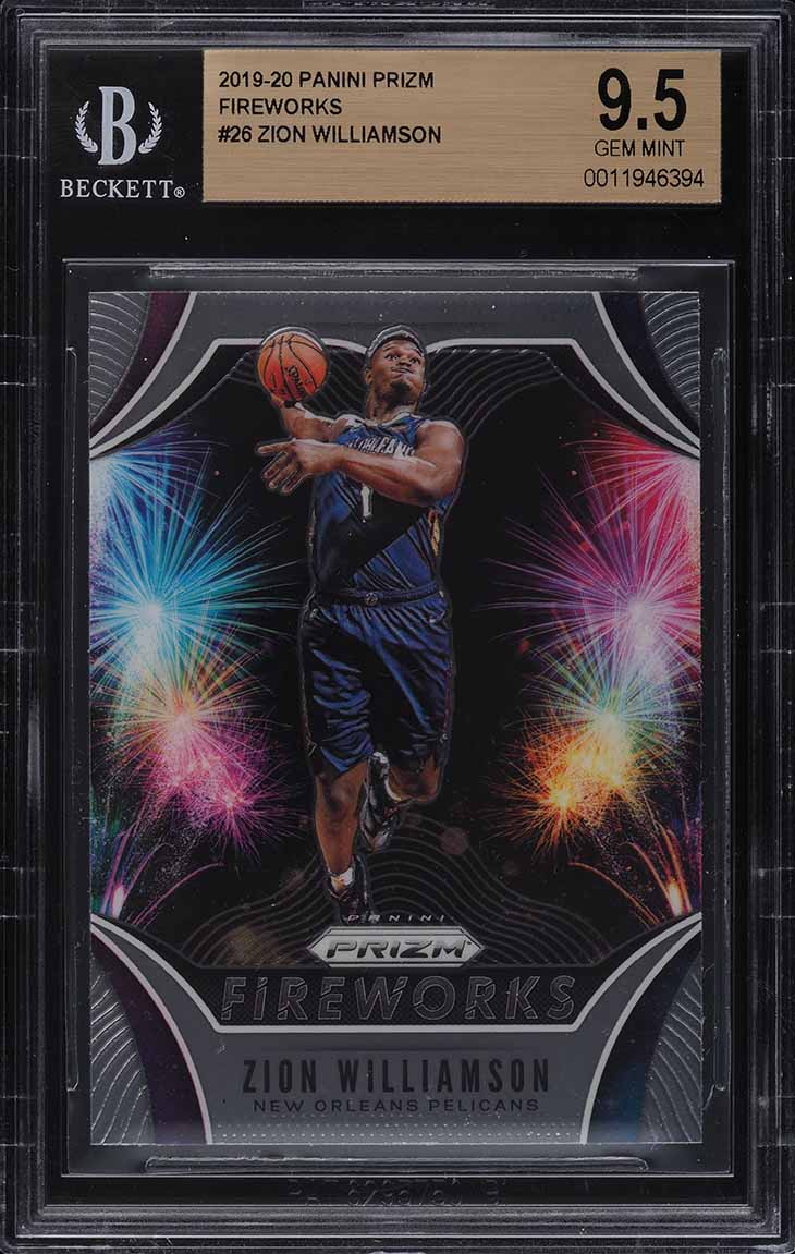 2019 Panini Prizm Fireworks Fast Break Prizms Zion