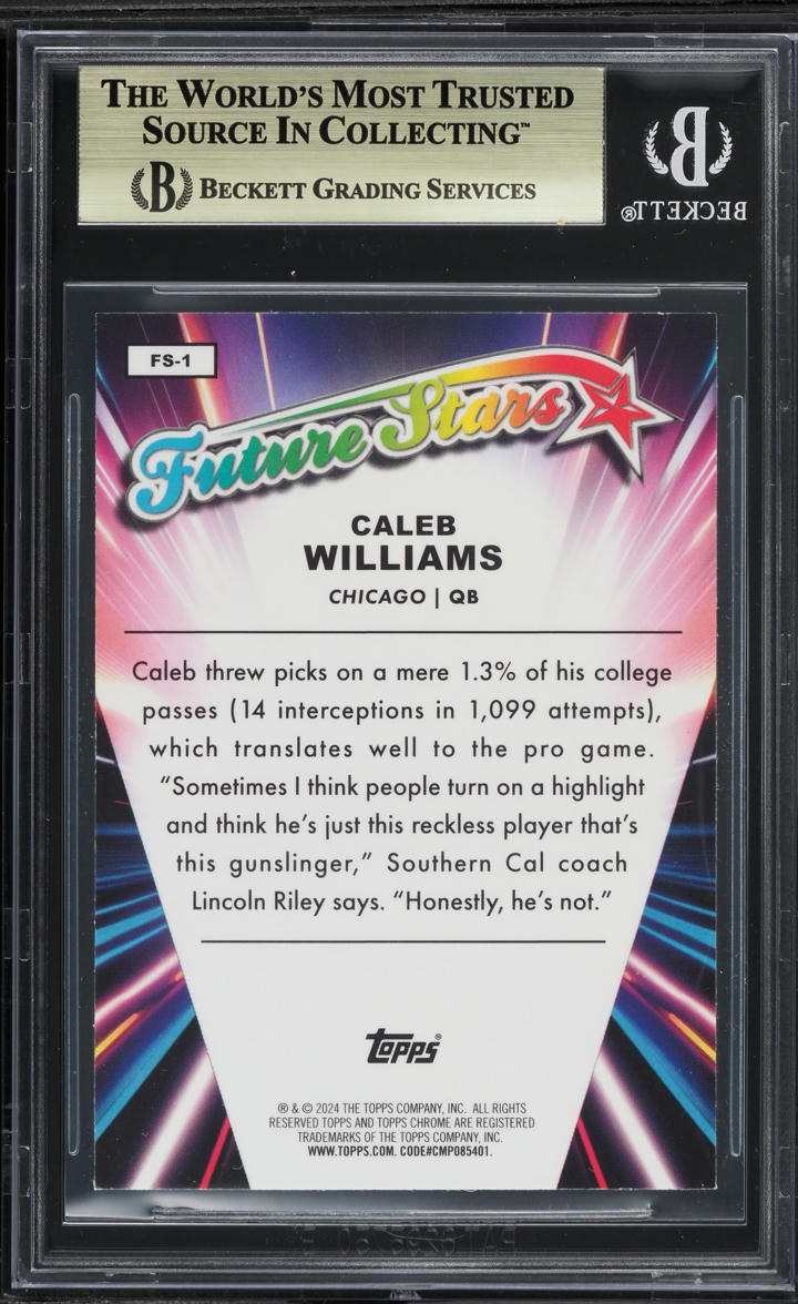 2024 Topps Chrome Future Stars Caleb Williams ROOKIE #FS-1 BGS 9.5 GEM MINT