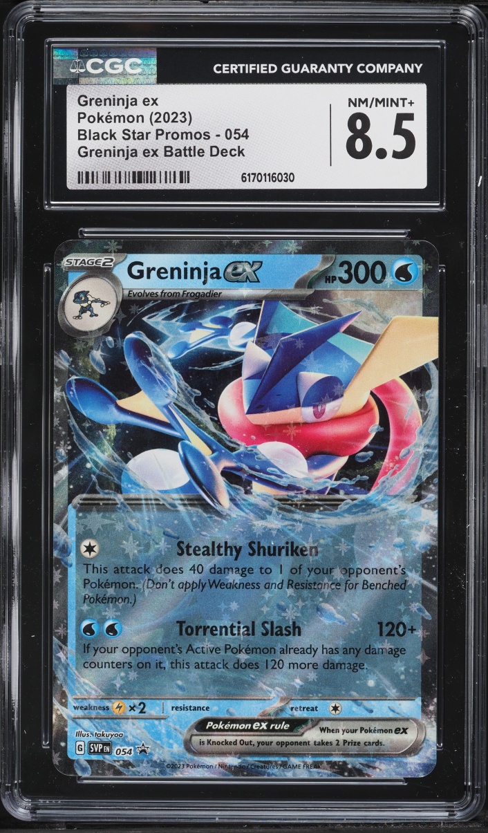 2023 Pokemon Scarlet & Violet Promo Greninja ex Battle Deck Greninja EX #054 CGC 8.5 NM-MT+