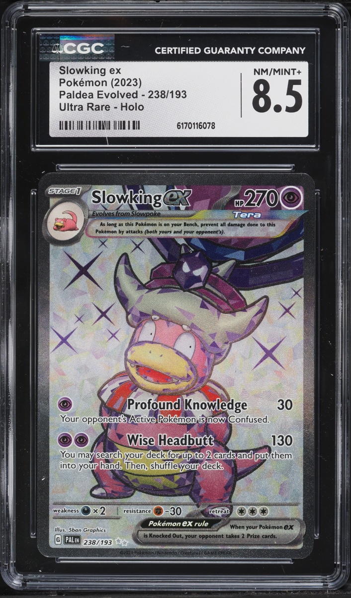 2023 Pokemon Scarlet & Violet Paldea Evolved Full Art Slowking EX #238 CGC 8.5 NM-MT+