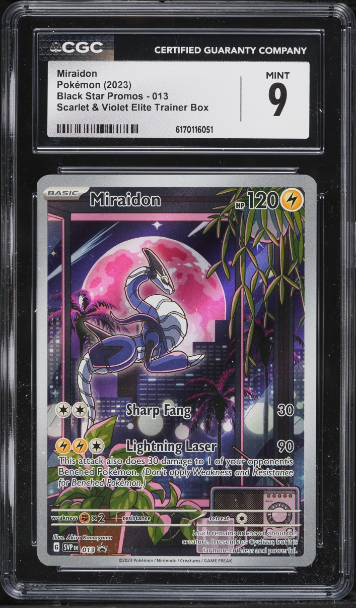 2023 Pokemon Scarlet & Violet Promo ETB Full Art Miraidon #13 CGC 9 MINT