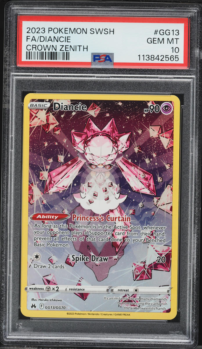 2023 Pokemon Sword & Shield Crown Zenith Alt Art Diancie #GG13 PSA 10 GEM MINT