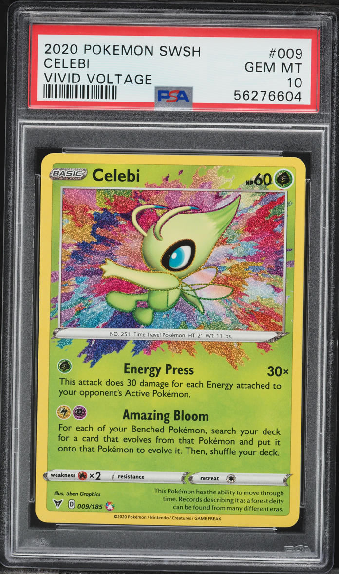 2020 Pokemon Sword & Shield Vivid Voltage Amazing Rare Celebi #9 PSA 10 GEM MINT
