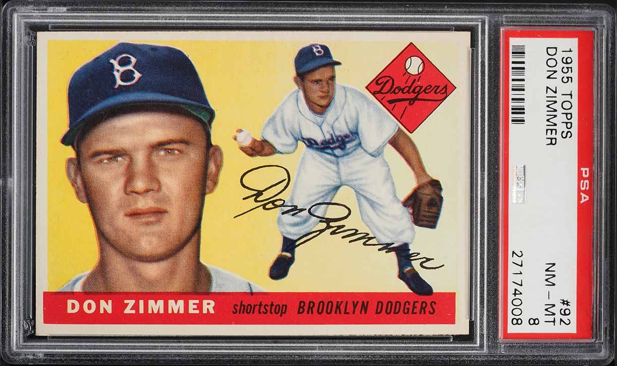 1955 Topps Don Zimmer ROOKIE #92 PSA 8 NM-MT