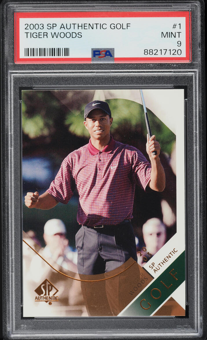2003 SP Authentic Golf Tiger Woods #1 PSA 9 MINT