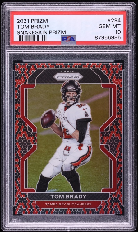 2021 Panini Prizm Snakeskin Tom Brady #294 PSA 10 GEM MINT - Photo 1