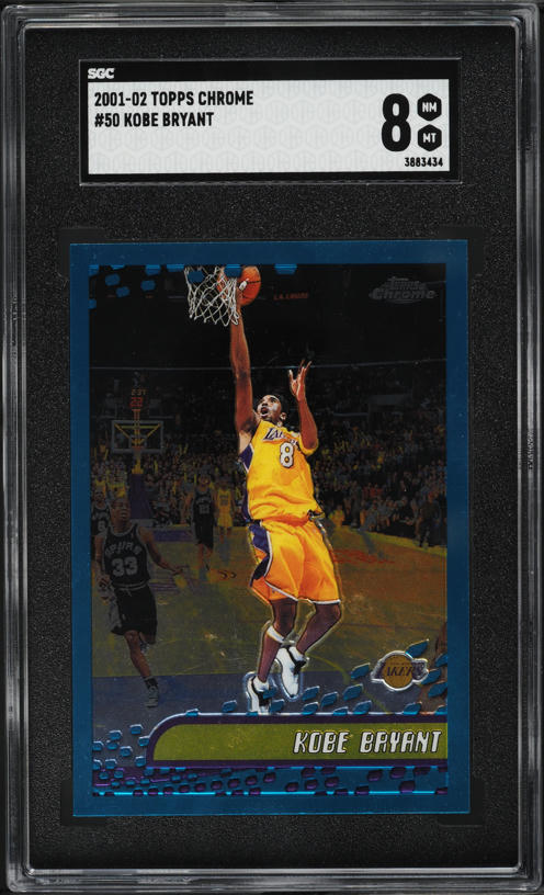 その他 2001 Topps Chrome refractor Kobe Bryant 2001 Topps Chrome Refractor Kobe Bryant #50 PSA 9 MINT on
