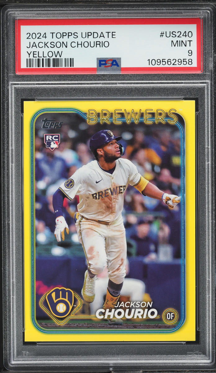 2024 Topps Update Yellow Jackson Chourio ROOKIE #US240 PSA 9 MINT