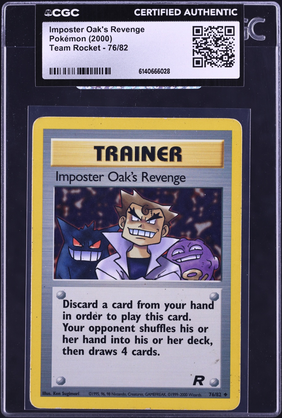 2000 Pokemon Team Rocket Imposter Oak's Revenge #76 CGC AUTH