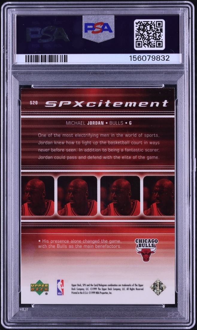 1999 SPx SPxcitement Michael Jordan #S20 PSA 9 MINT