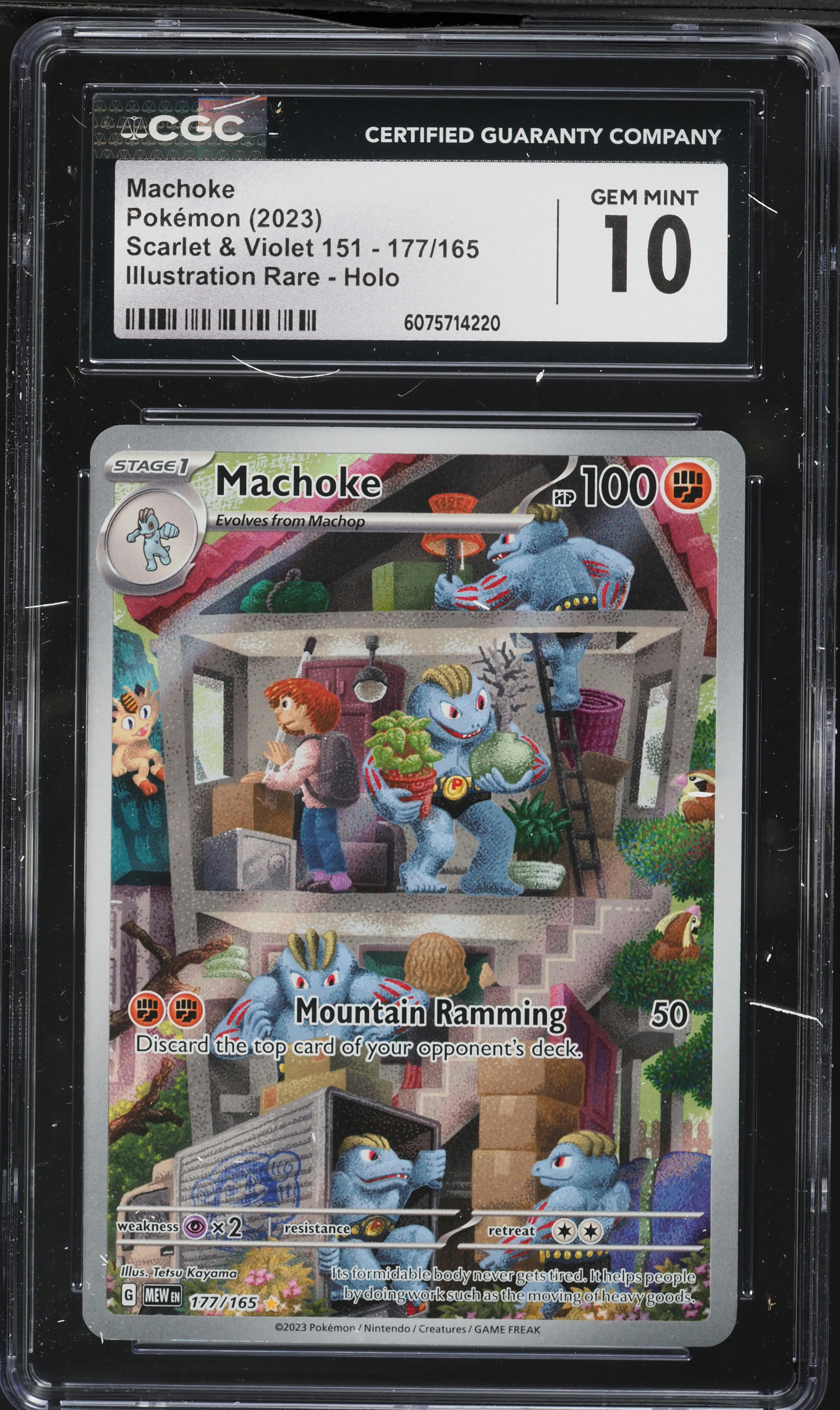 2023 Pokemon Scarlet & Violet 151 IR Machoke #177 CGC 10 GEM MINT
