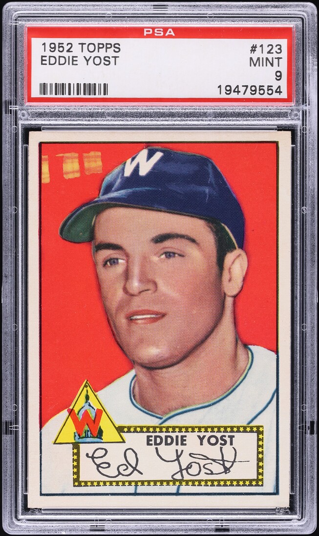 1952 Topps Eddie Yost #123 PSA 9 MINT