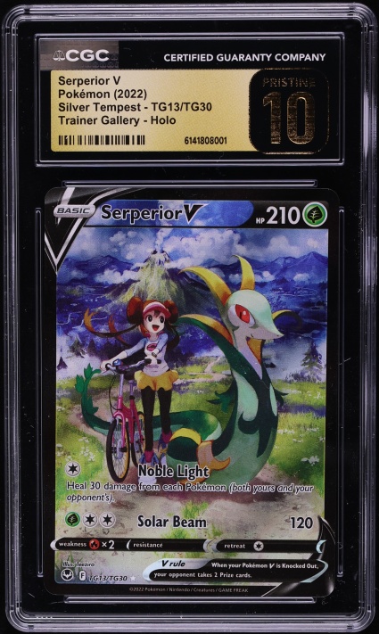 2022 Pokemon Sword & Shield Silver Tempest CHR Serperior V #TG13 CGC 10 PRISTINE