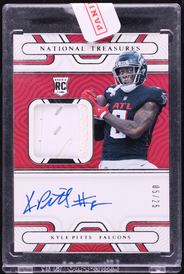 2021 National Treasures Gloves Kyle Pitts ROOKIE PATCH AUTO /25 #RGS-KP