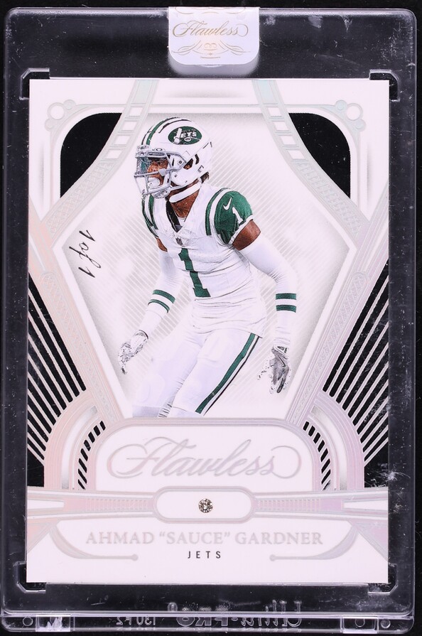 2024 Panini Flawless Black Diamond Gems Ahmad "Sauce" Gardner 1/1 #53