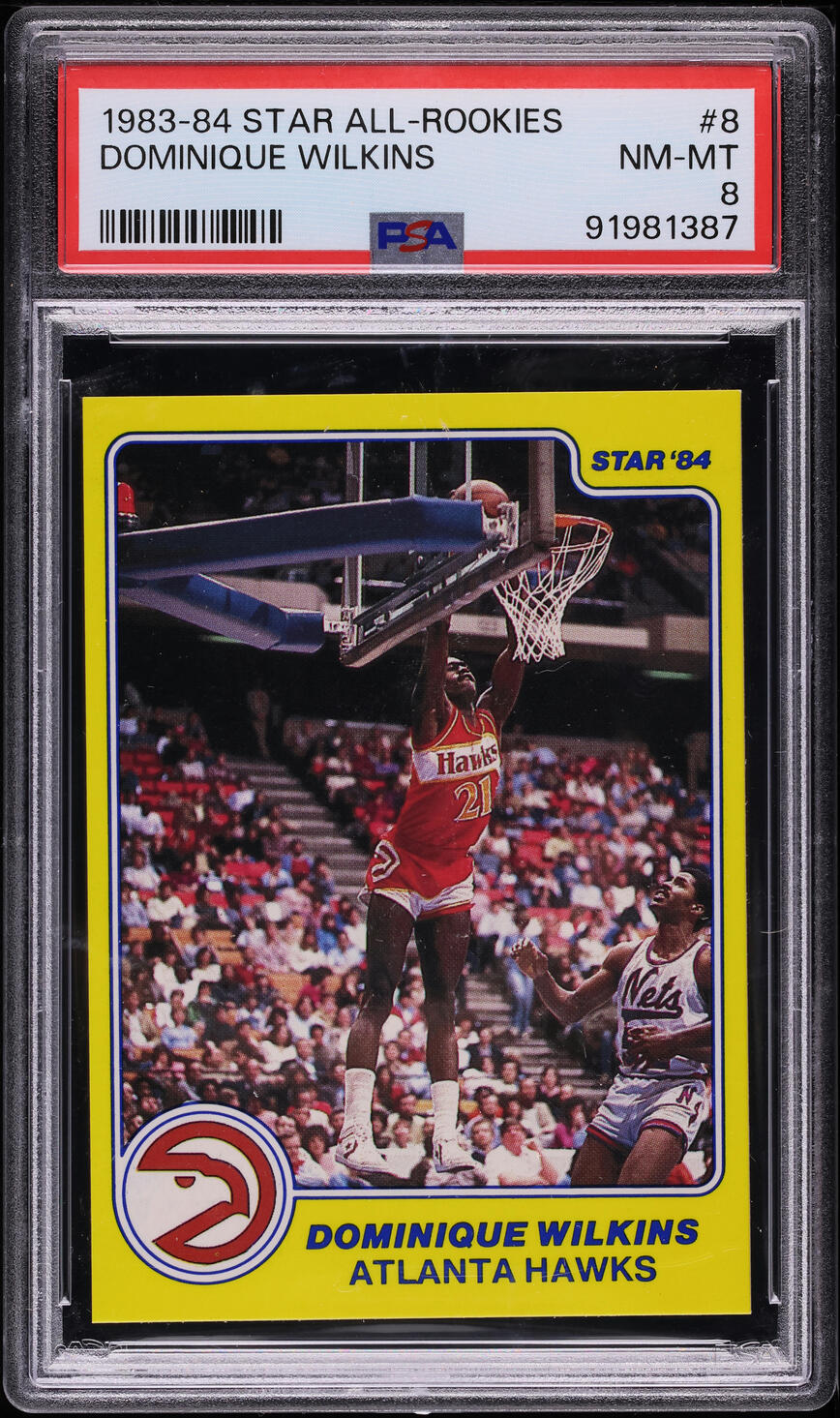 1983-84 Star All-Rookies Dominique Wilkins ROOKIE #8 PSA 8 NM-MT