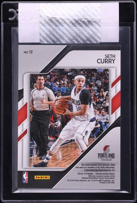 2018 Panini Prizm Sensational Swatches Seth Curry PATCH #12 CGC AUTH