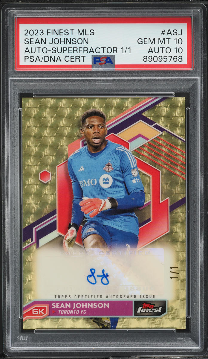 2023 Finest MLS Superfractor Sean Johnson AUTO DNA 10 1/1 #A-SJ PSA 10 GEM MINT