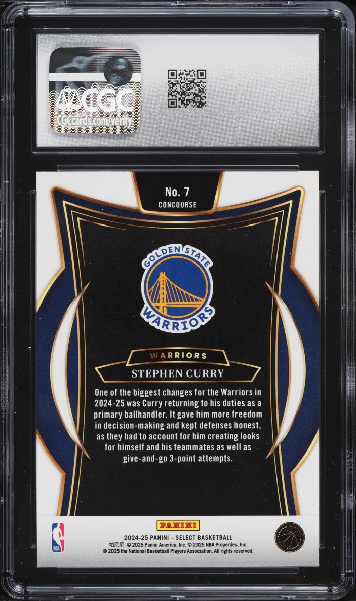 2024 Select Concourse Retail Stephen Curry #7 CGC 10 GEM MINT