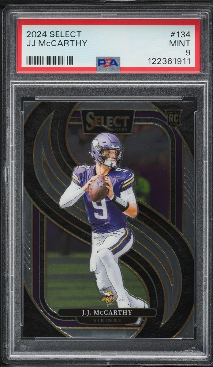 2024 Panini Select JJ McCarthy #134 Rookie Card - Minnesota Vikings Football RC