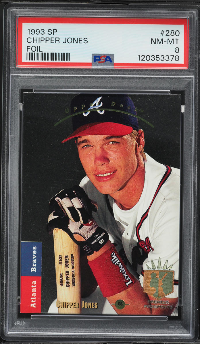 1993 SP Foil Chipper Jones ROOKIE #280 PSA 8 NM-MT