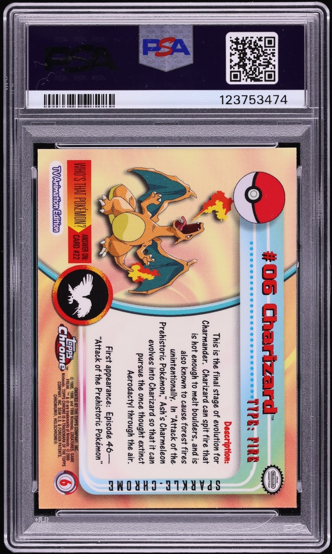 2000 Topps Chrome Pokemon Series 1 Sparkle Charizard #6 PSA 10 GEM MINT
