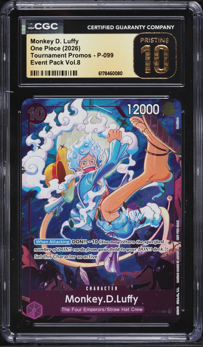 2026 One Piece Tournament Promo Event Pack Vol. 8 Monkey D. Luffy #P-099 CGC 10 PRISTINE