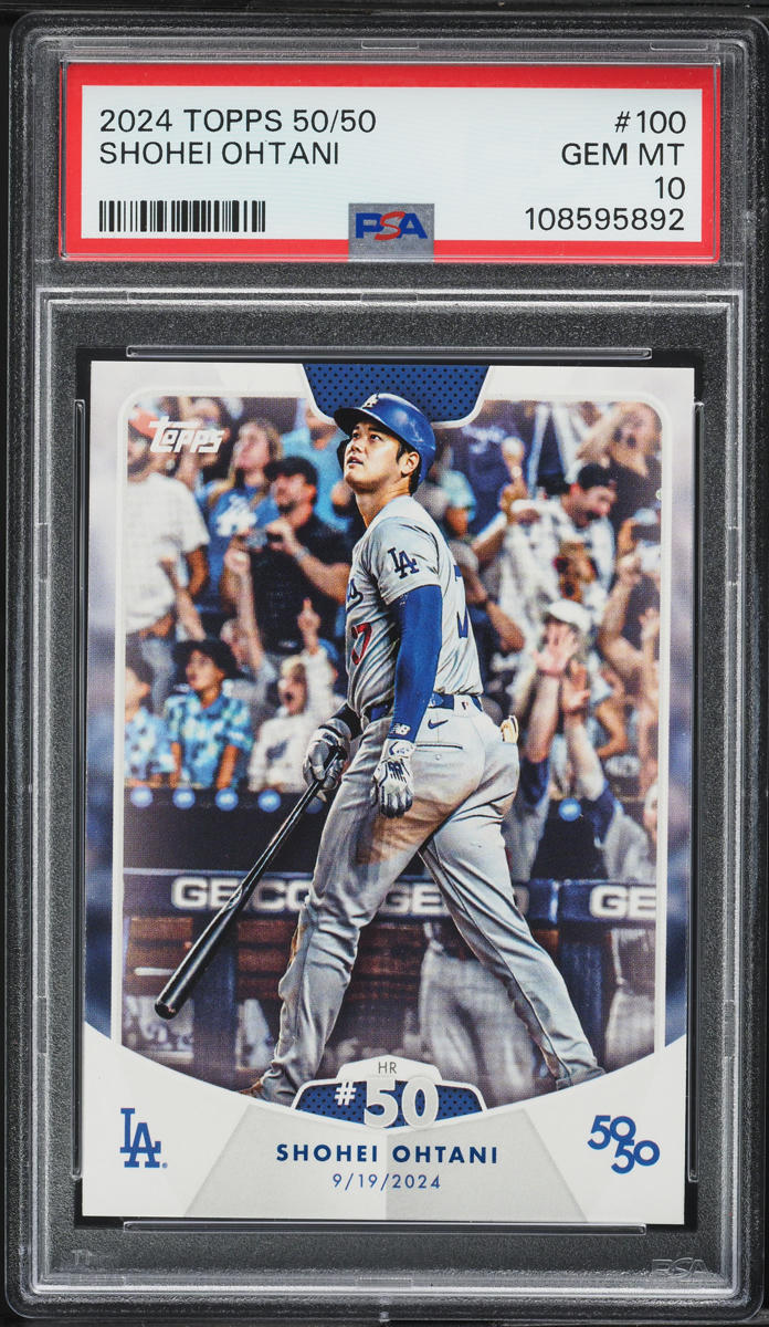 2024 Topps 50/50 Shohei Ohtani #100 PSA 10 GEM MINT on Fanatics