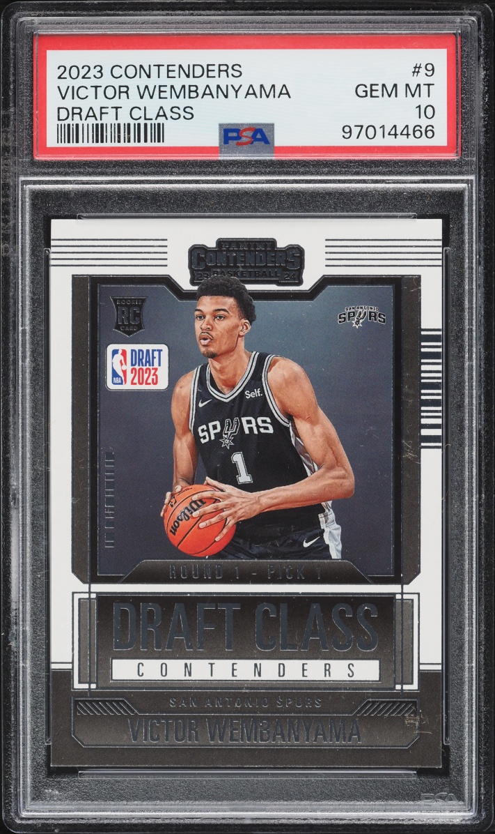 2023 Panini Contenders Draft Class Victor Wembanyama ROOKIE #9 PSA 10 GEM MINT