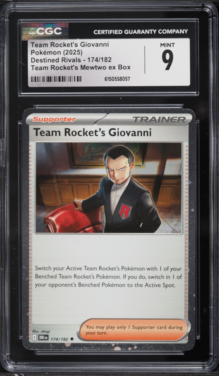 2025 Pokemon Scarlet & Violet Destined Rivals Team Rocket's Giovanni #174 CGC 9 MINT