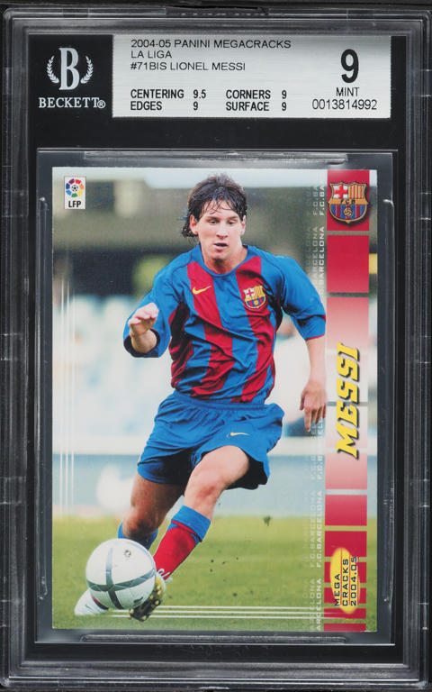 2007 Mundi Cromo Ediciones Estadio Liga Lionel Messi #33 PSA 8 NM