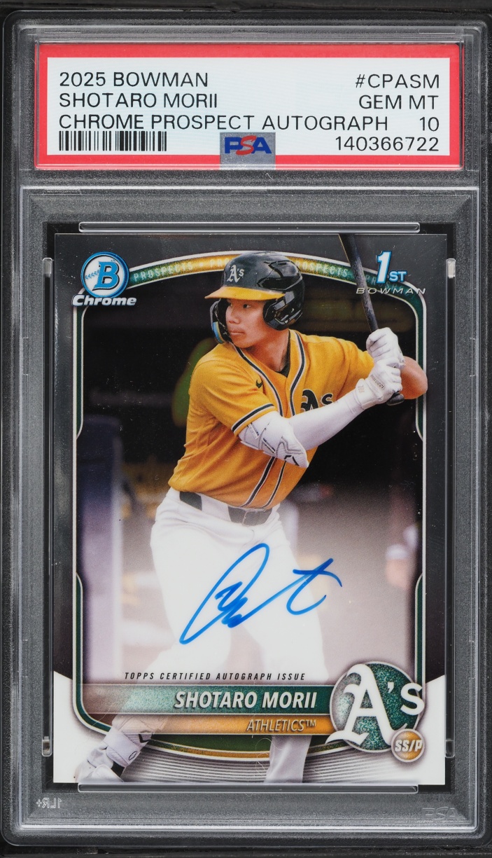 2025 Bowman Chrome Shotaro Morii PROSPECT AUTO #CPA-SM PSA 10 GEM MINT